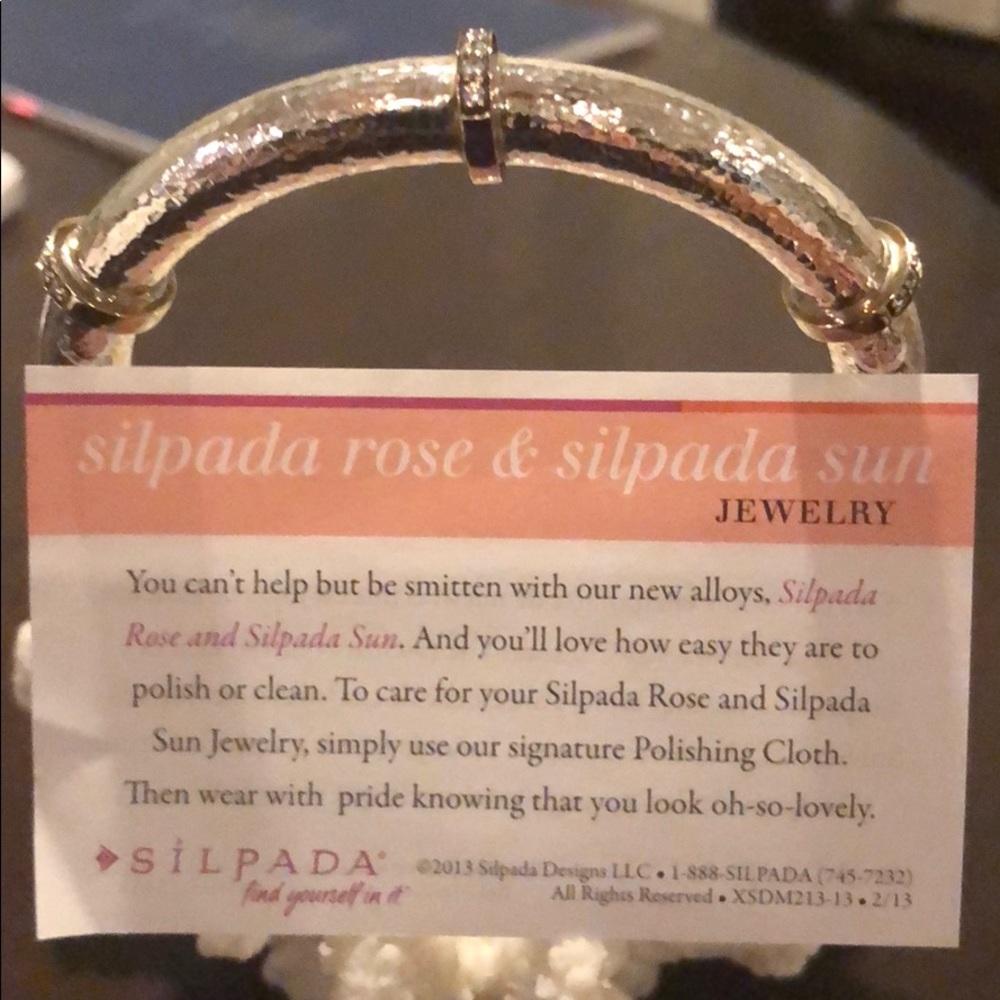 Silpada Hammered Sterling Silver Bangle - Picture 7 of 8